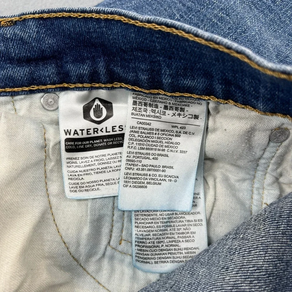Levis 514 Mens Straight Fit Jeans Medium Wash Blue Denim Size 34 - Picture 9 of 16